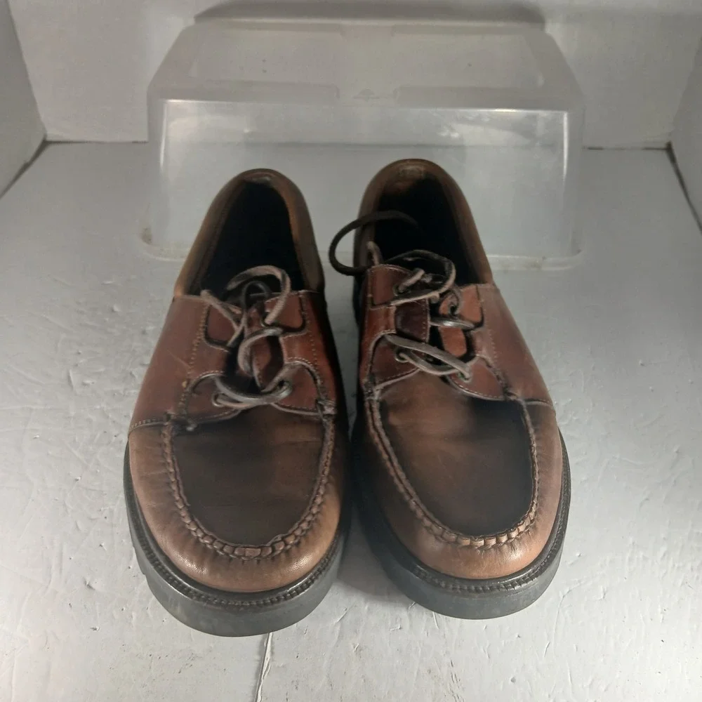 Cole Haan Country Boat Shoes 9 M Brown Leather Lug Sole Gorpcore Rugged